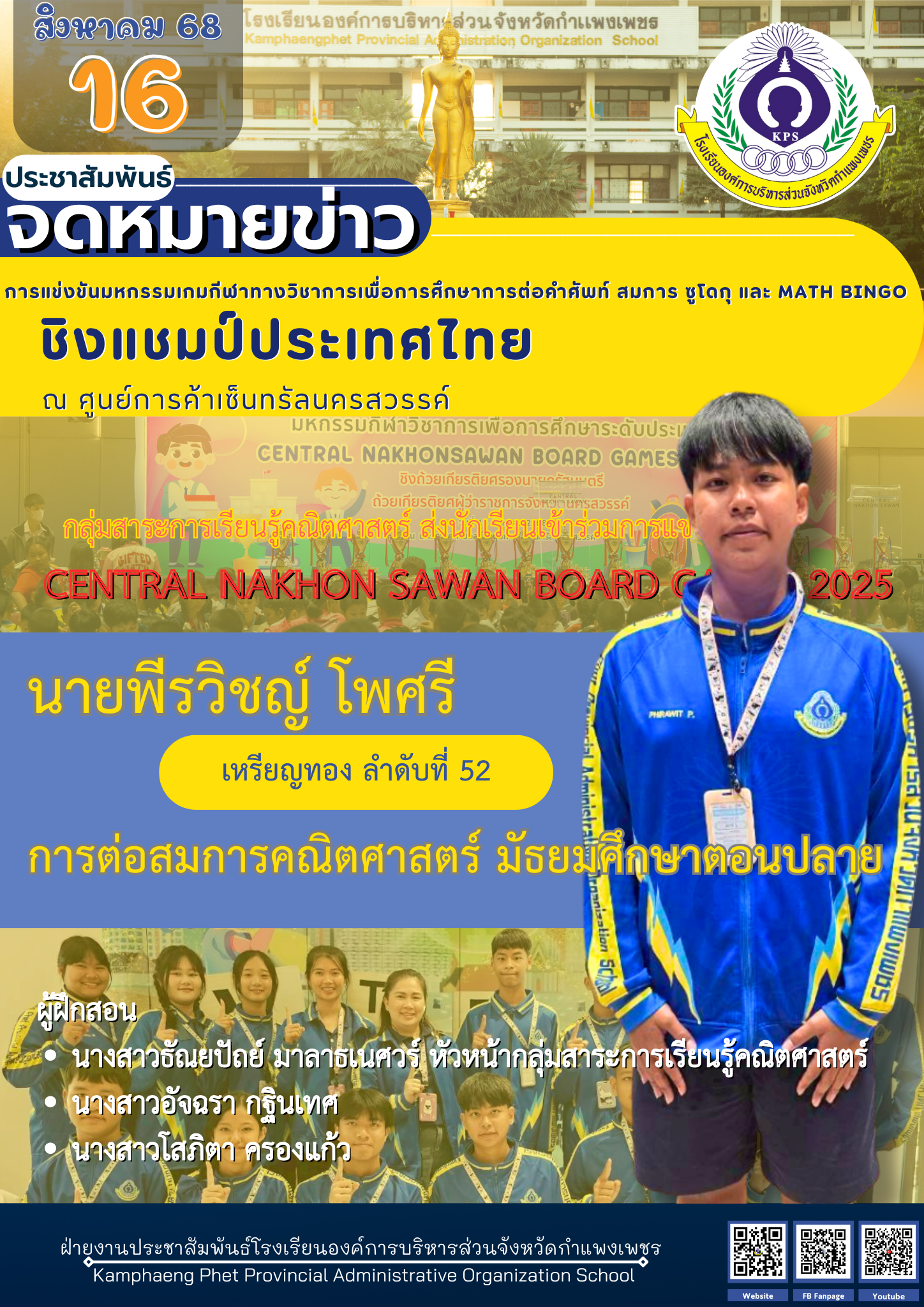3. CENTRAL NAKHON SAWAN BOARD GAMES 2025 ระดับประเทศ