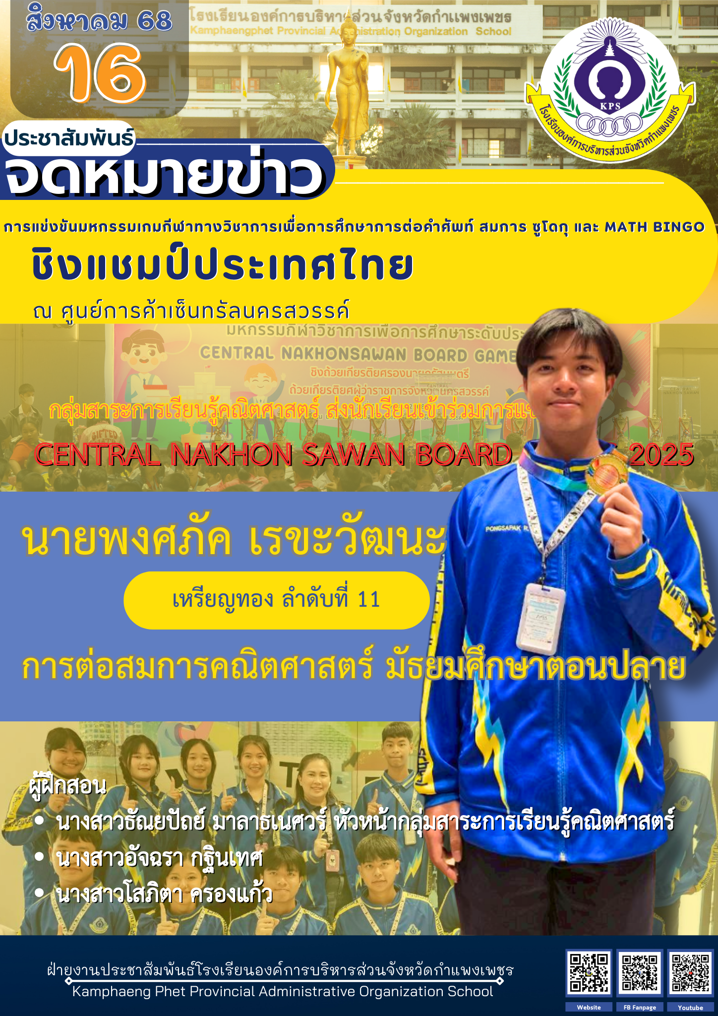 1. CENTRAL NAKHON SAWAN BOARD GAMES 2025 ระดับประเทศ