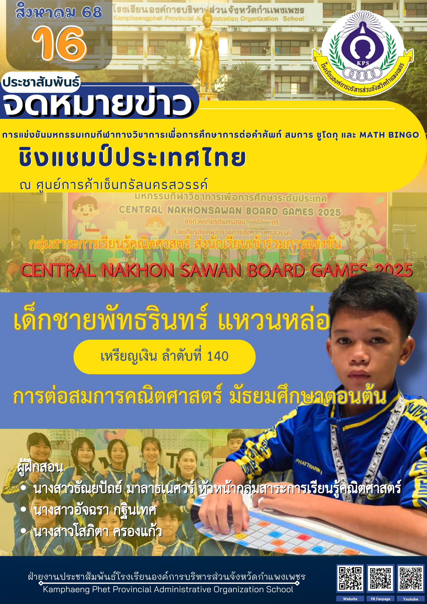 8. CENTRAL NAKHON SAWAN BOARD GAMES 2025 ระดับประเทศ