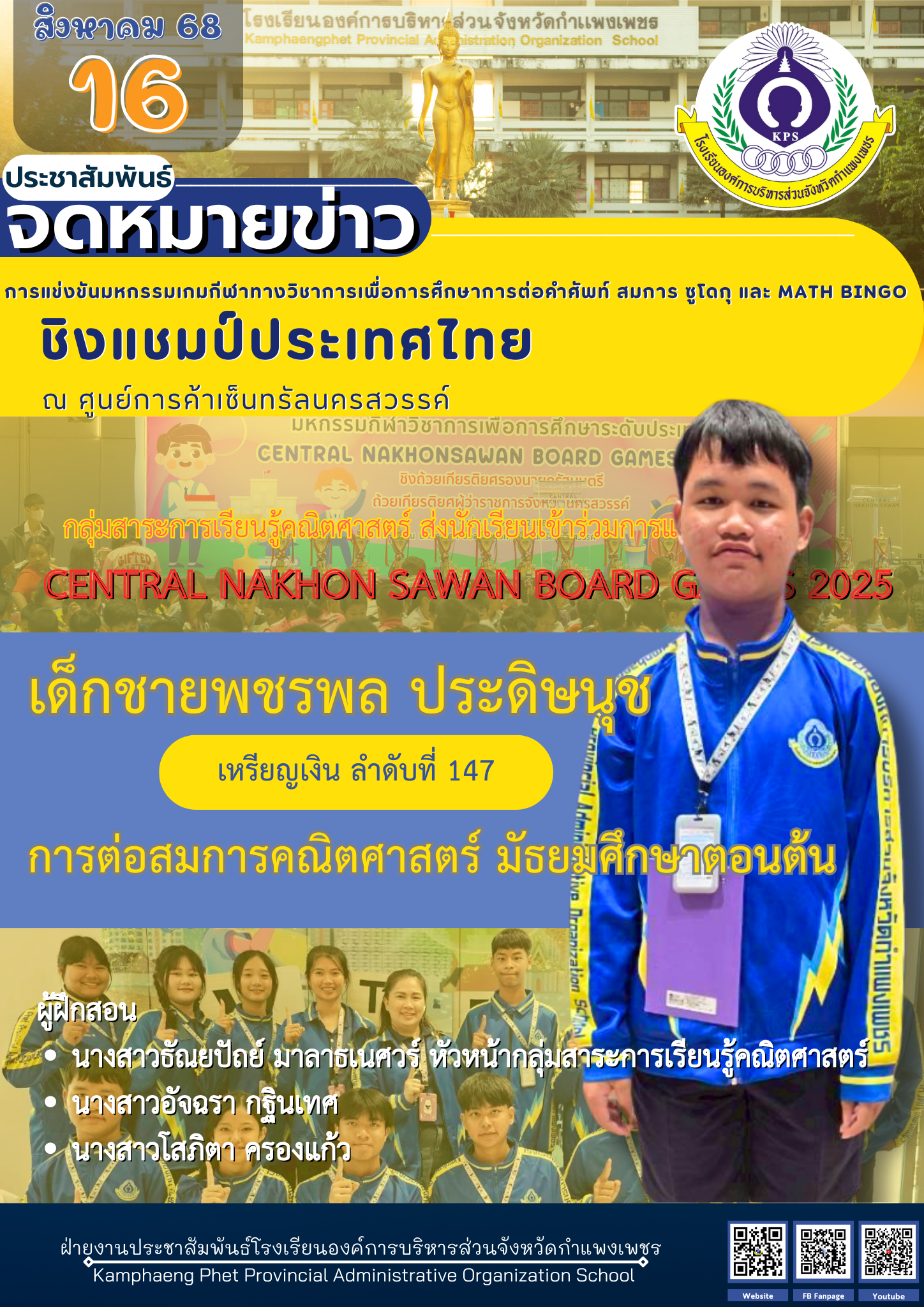 10. CENTRAL NAKHON SAWAN BOARD GAMES 2025 ระดับประเทศ