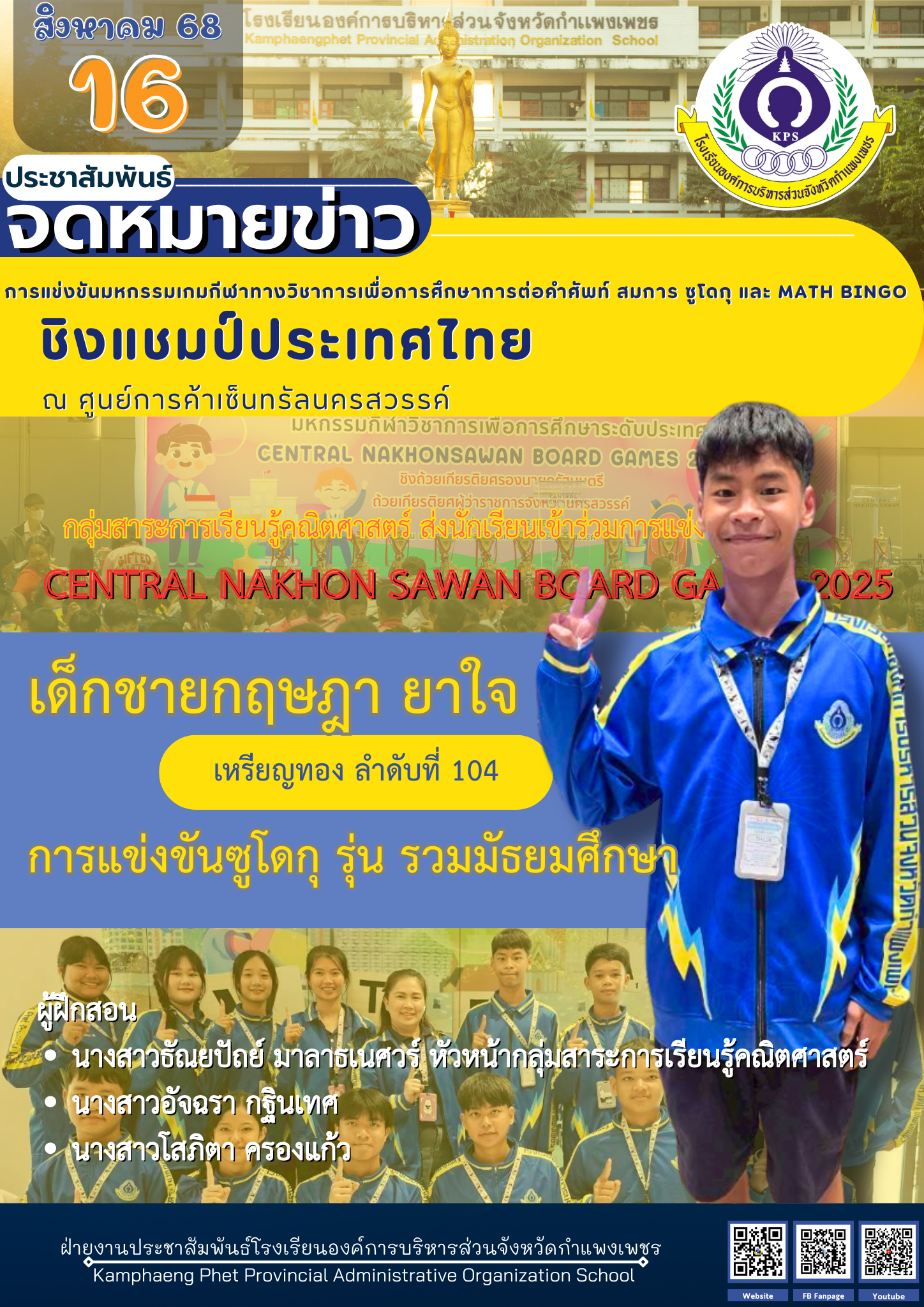 13. CENTRAL NAKHON SAWAN BOARD GAMES 2025 ระดับประเทศ